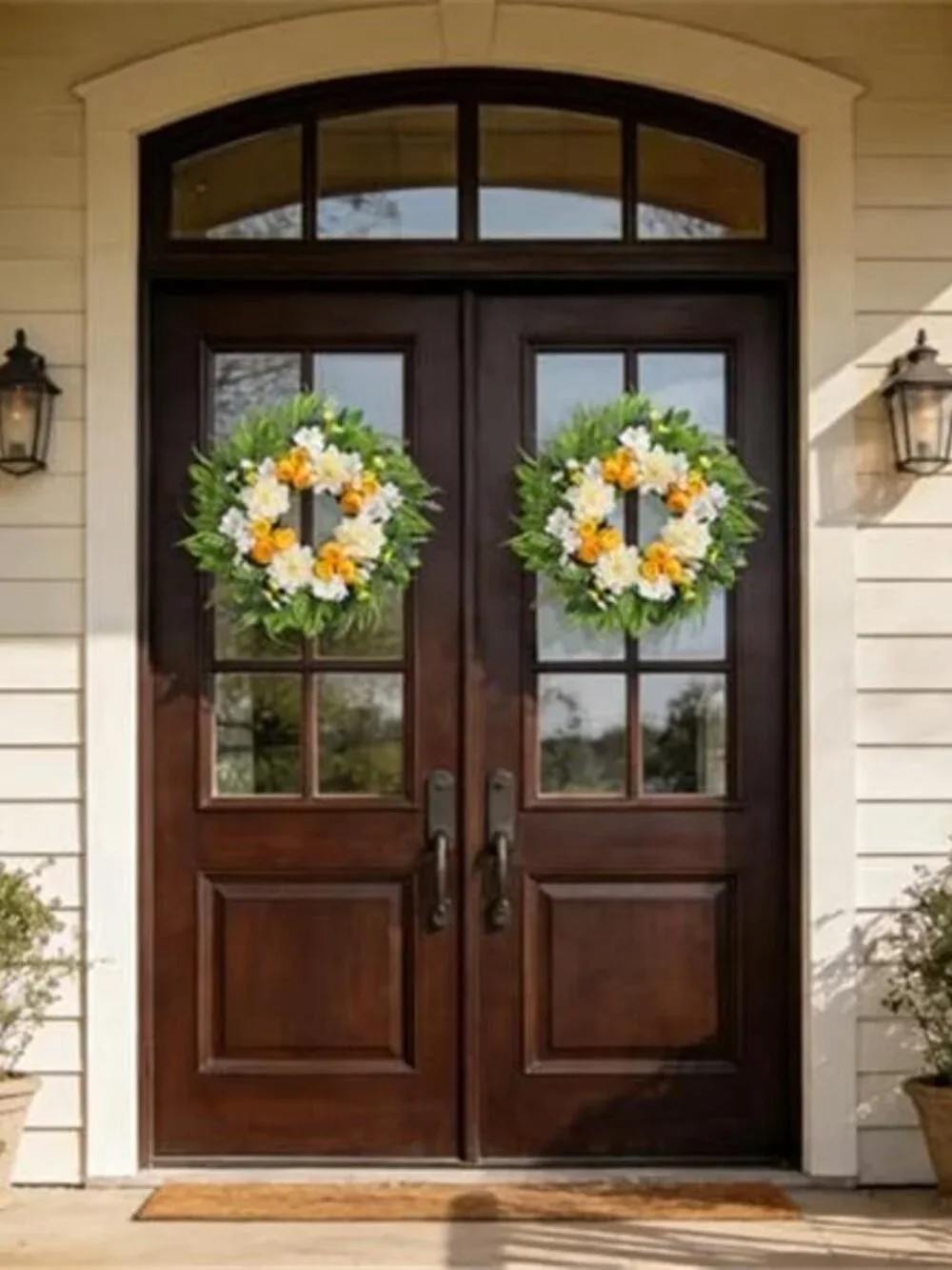 24 Inch Spring Wreath Floral with Peony Ranunculus Hydrangea Flower